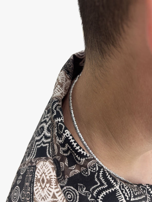 Thin Flat King Chain Necklace 55CM